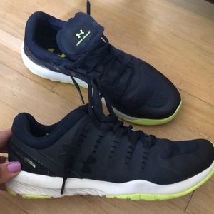 Navy & Yellow Under Armour Sneakers